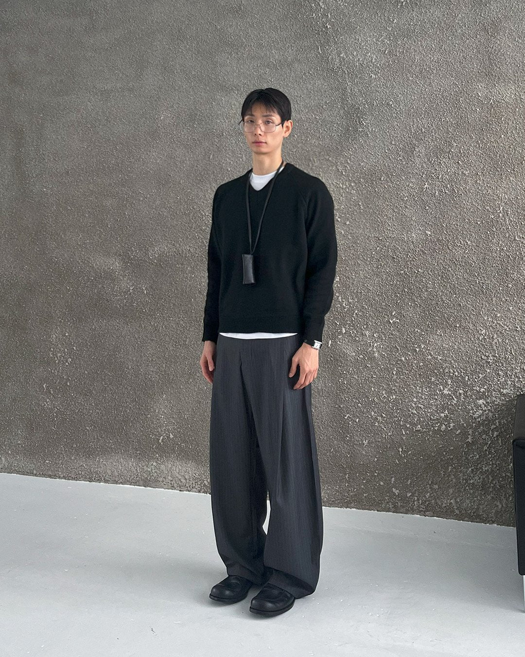 Zegna One-Tuck Curved Slacks