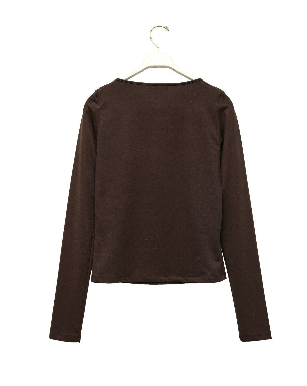 [PAPERMOON] SS / Boatneck Detail Long Sleeved T - Shirt