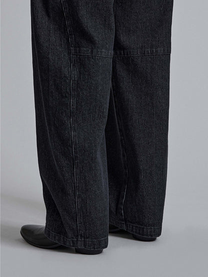 Stripe Denim Curve Pants