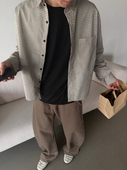 Pigment-Washed Nylon Shirt Jacket