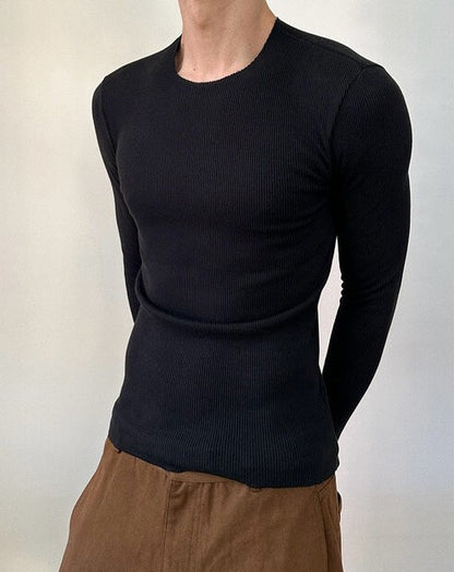 Naive Slim Rib T-Shirt