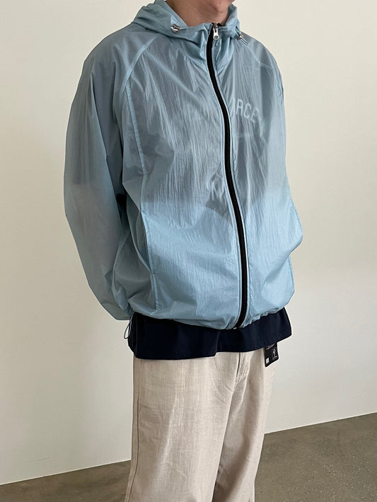 Pigment-Washed Nylon Shirt Jacket