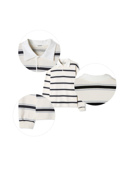 Ive Collar Stripe Long Sleeve Tee