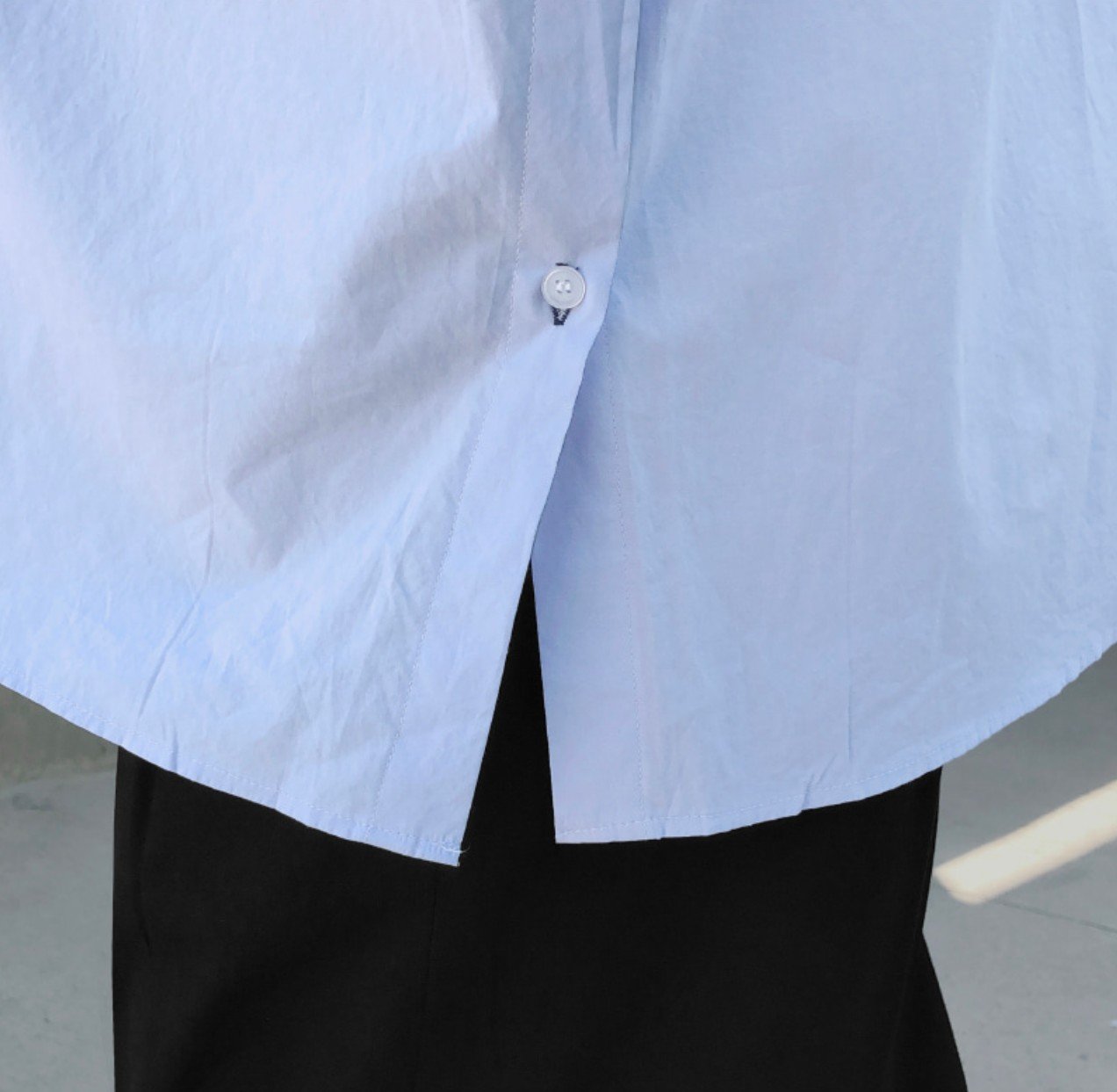 Pigment-Washed Nylon Shirt Jacket