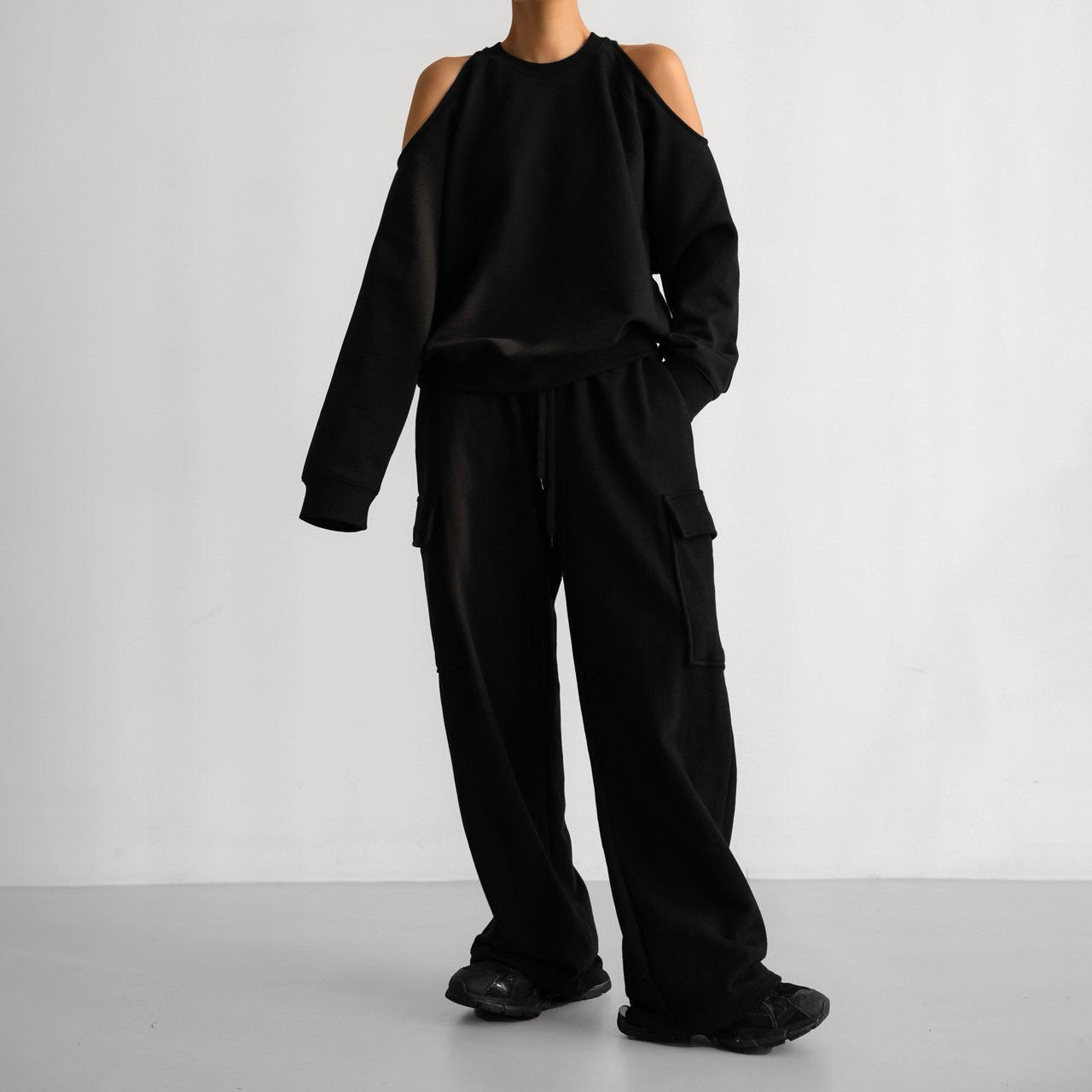 【PAPERMOON 페이퍼 문】SS / Cargo Pocket Wide Sweatpants