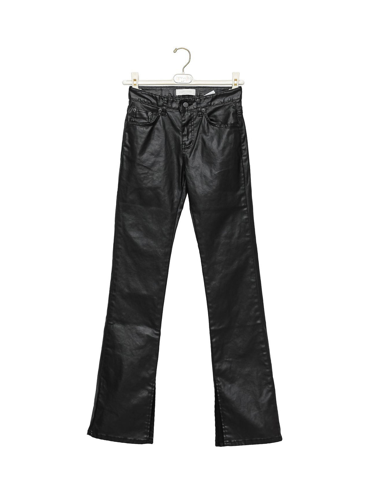 PAPERMOON Classic Coated Slit Flare Jeans