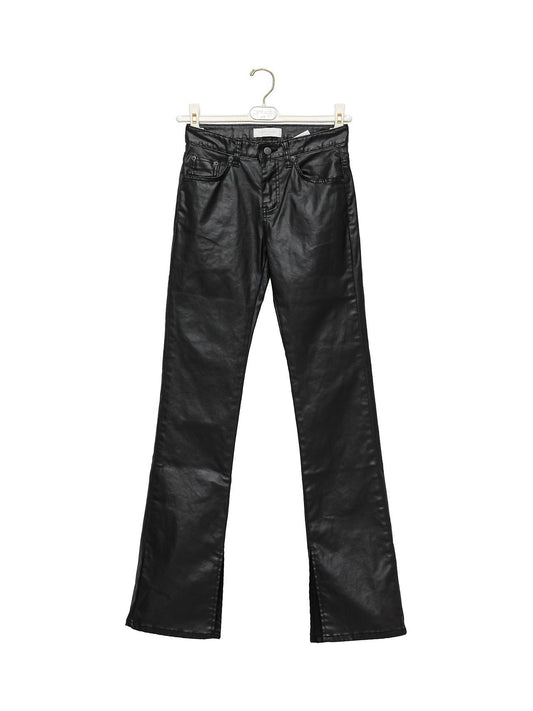 PAPERMOON Classic Coated Slit Flare Jeans