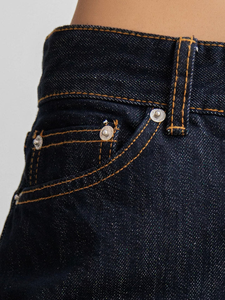 【PAPERMOON ペーパームーン】AW / Classic Cinch Back Indigo Denim Pants