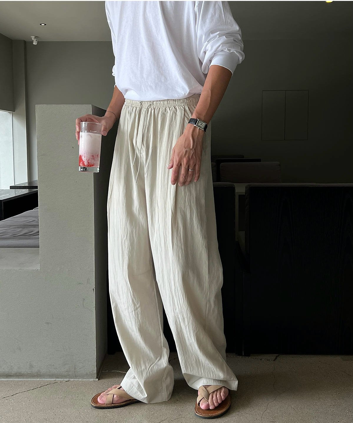 Pigment-Washed Nylon Shirt Jacket