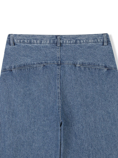 Stripe Denim Curve Pants