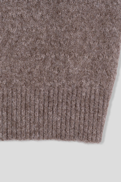 Kink Mohair Hooded Knit