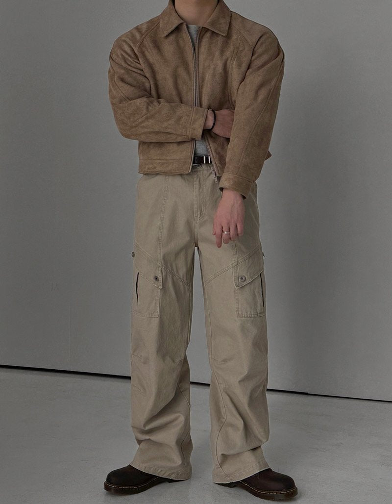 Folk Collar Suede Jacket