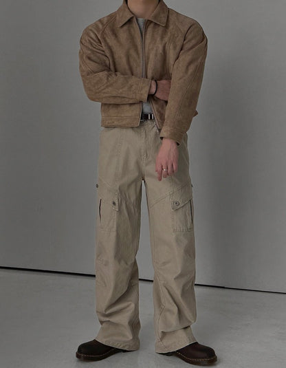 Folk Collar Suede Jacket