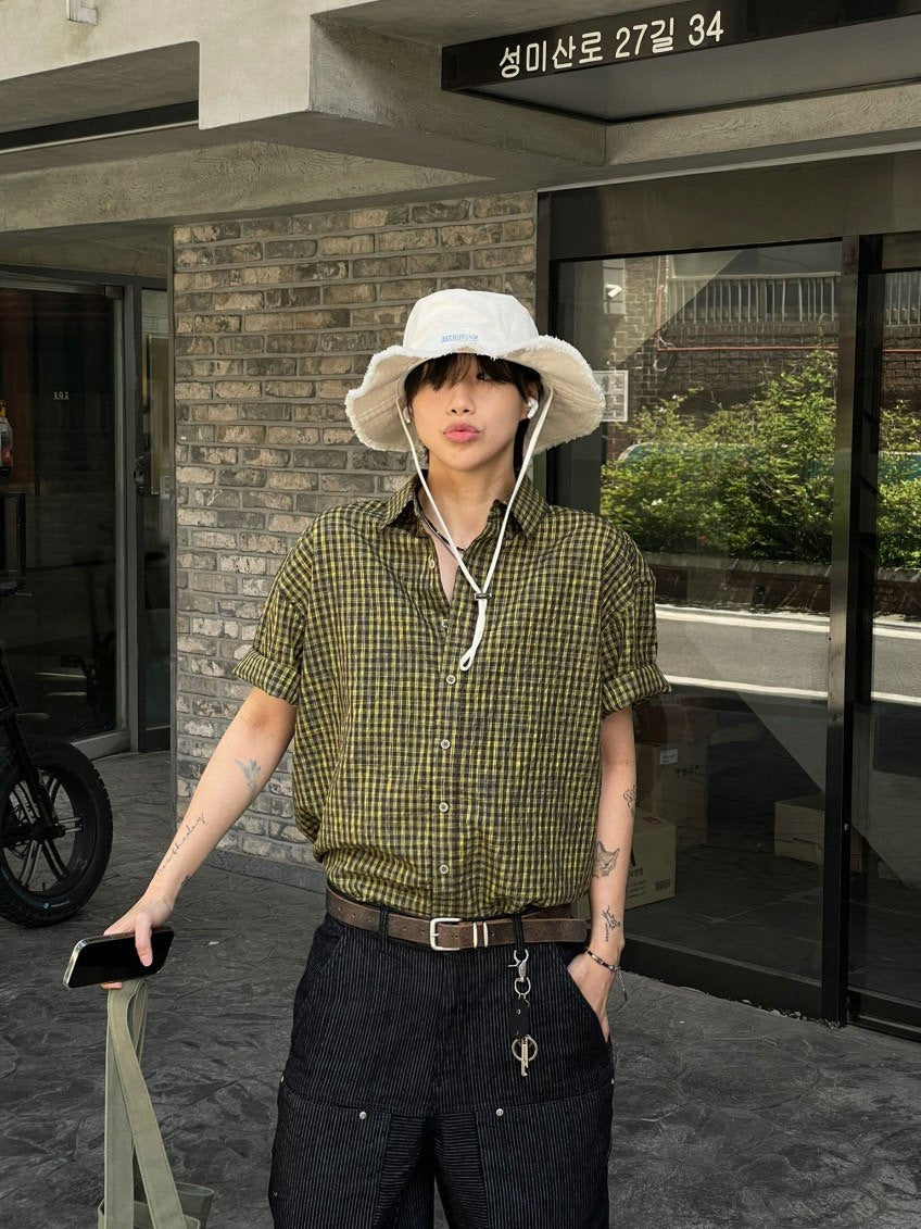 Farmer Check Half Shirt