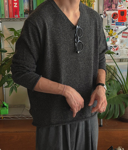 Sunset Linen V-Neck Knit