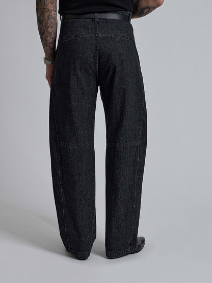 Stripe Denim Curve Pants
