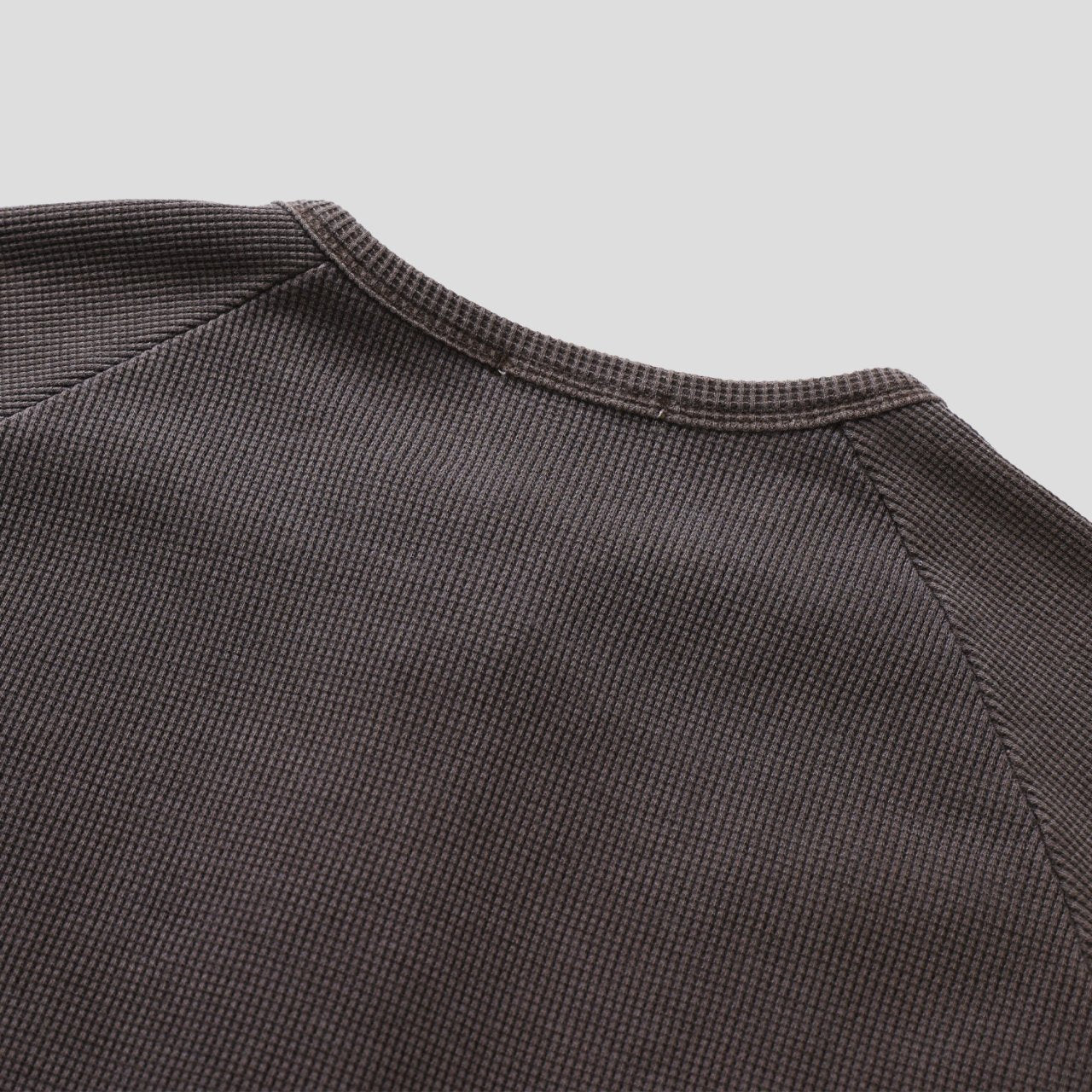 Waffle Pigment Henley Neck Tee