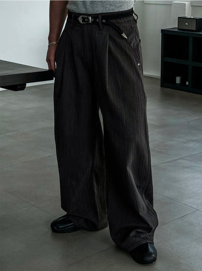 Rain Stripe Wide Pants