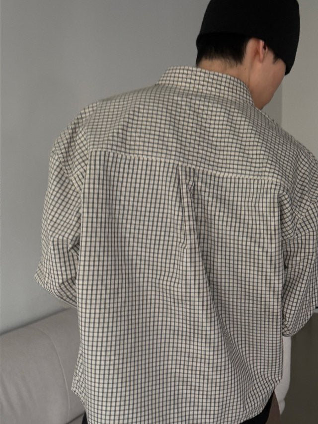 Cookies Check Cropped Shirt