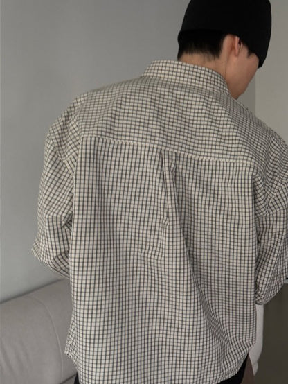 Pigment-Washed Nylon Shirt Jacket