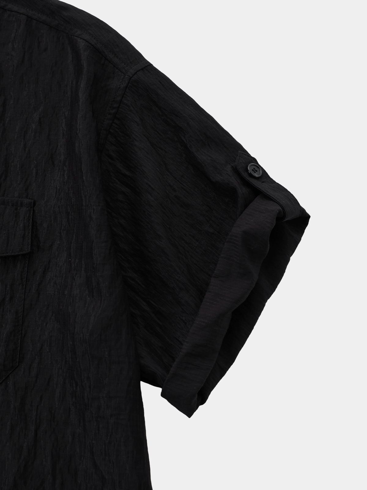 Pigment-Washed Nylon Shirt Jacket