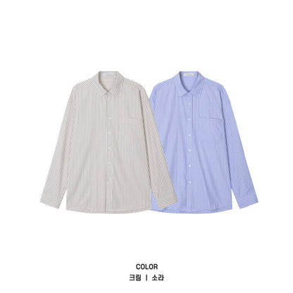 Rosy Stripe Oversized Shirt