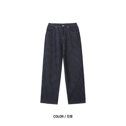 Raw Indigo Semi-Wide Denim