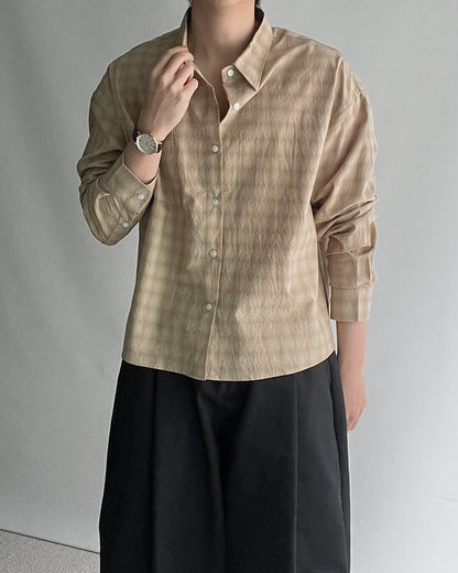 Spring Check Cropped Shirt