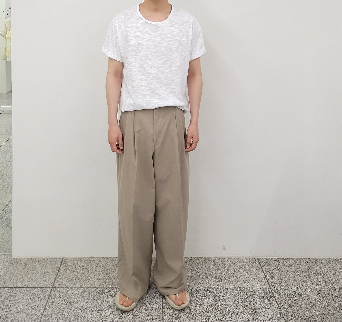 Slub U-Neck T-Shirt
