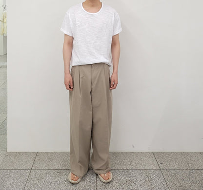 Slub U-Neck T-Shirt