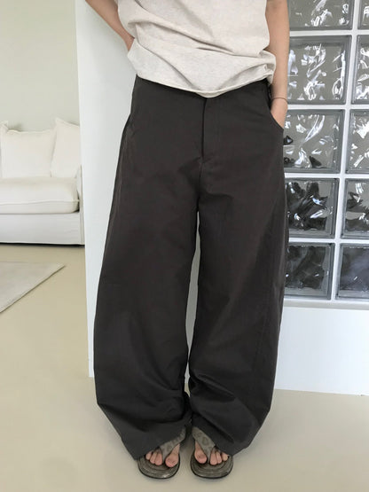 Soft Curve Wide Cotton Pants