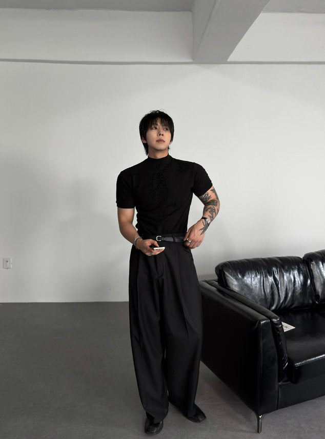 Two-Tuck Balloon Wide Slacks