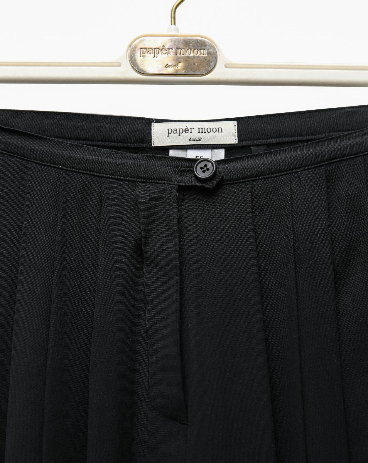 [PAPERMOON] SS / Bamboo Pleated Pin-Tuck Wide Trousers