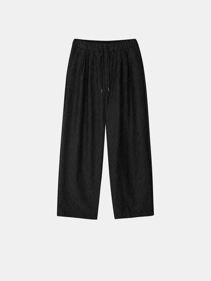 Crinkle Texture Wide Pants