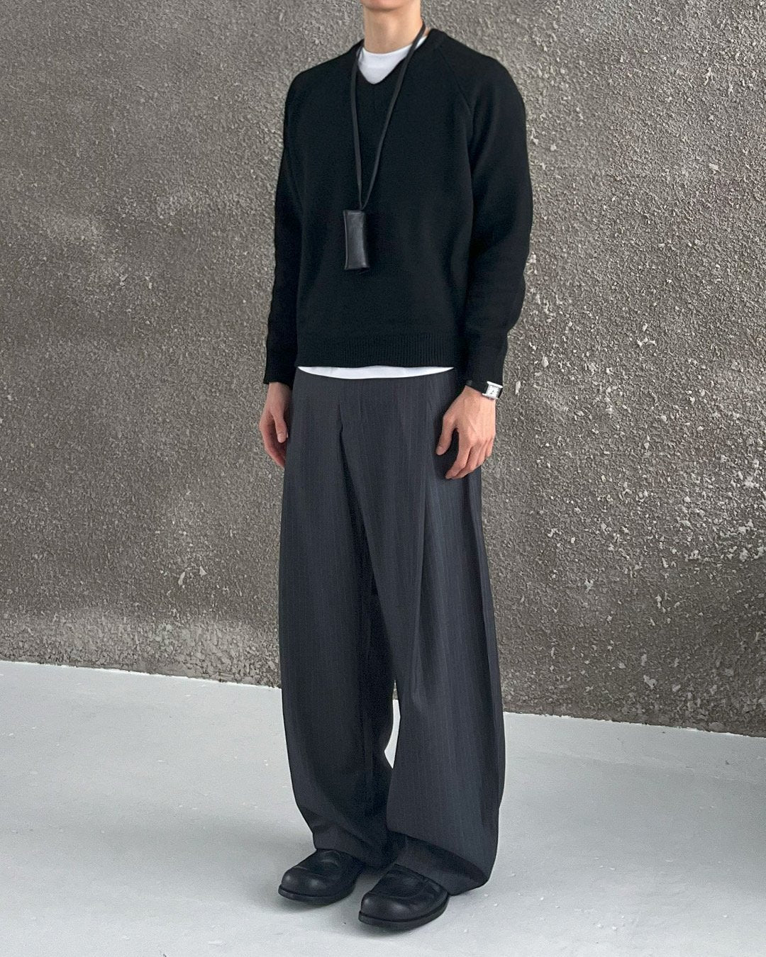 Zegna One-Tuck Curved Slacks