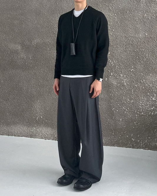 Zegna One-Tuck Curved Slacks