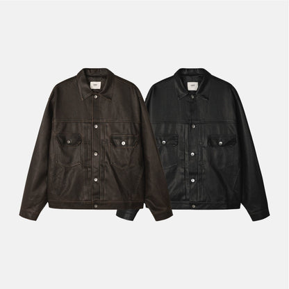 Hope Leather Trucker Jacket