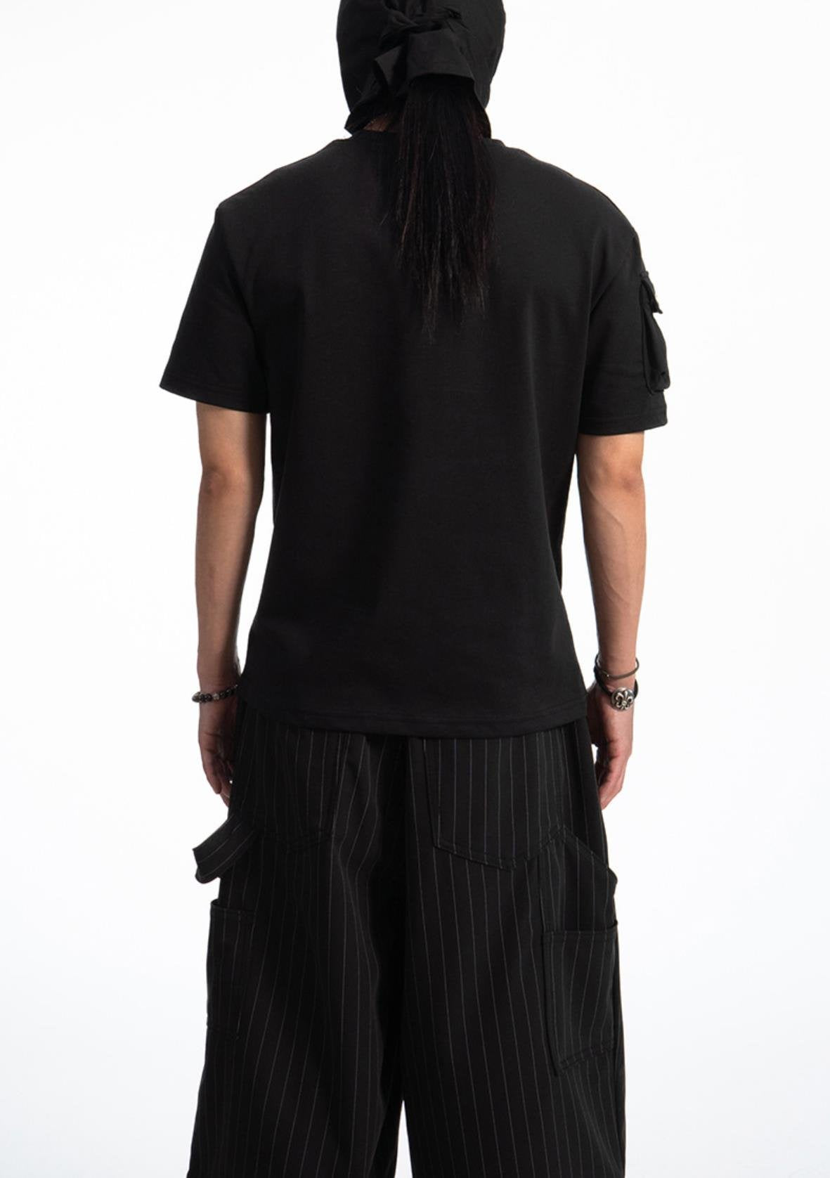 Pinstripe Wide Long Shorts