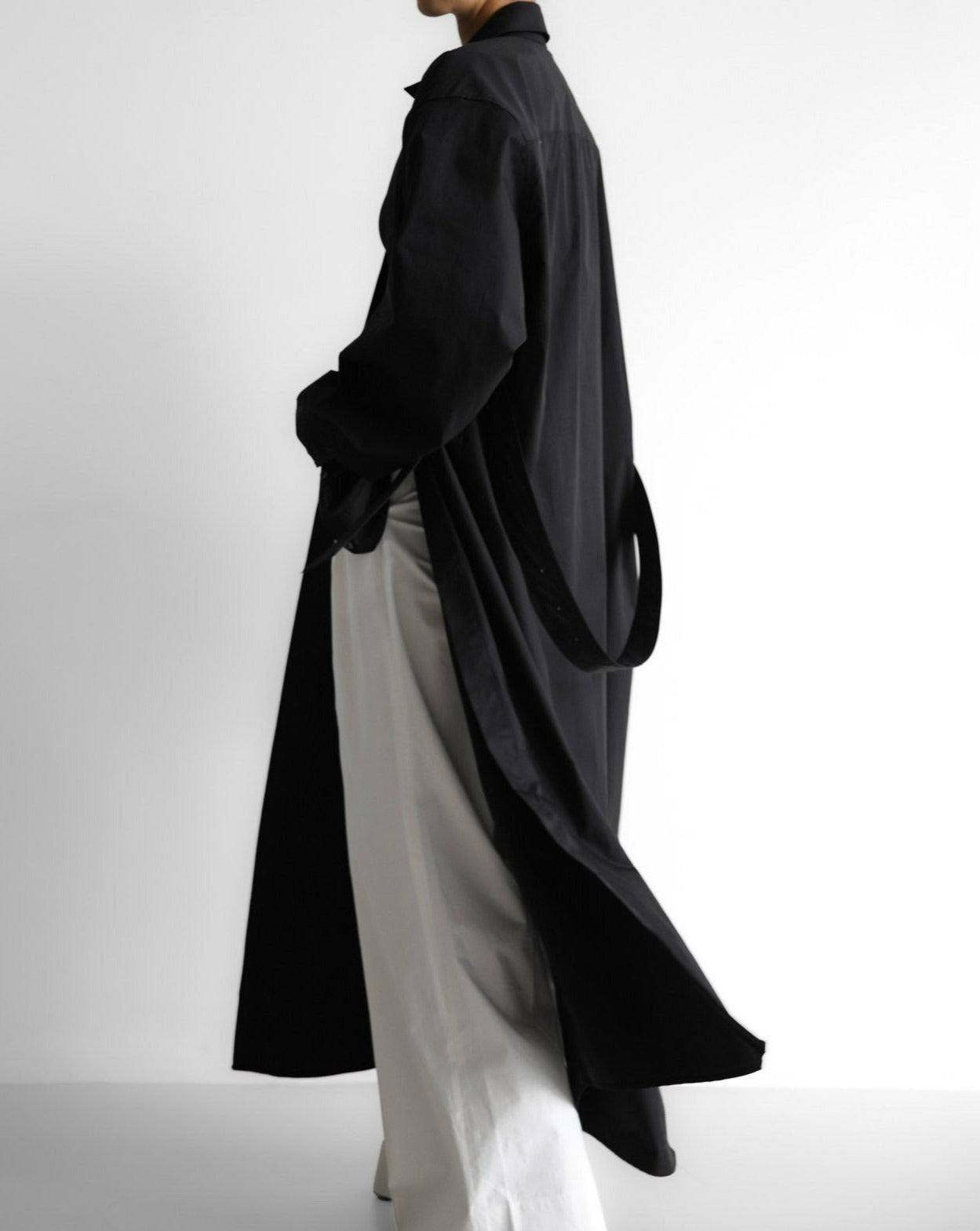 【PAPERMOON 페이퍼 문】SS / Trench Belted Detail Button Down Maxi Shirt Dress