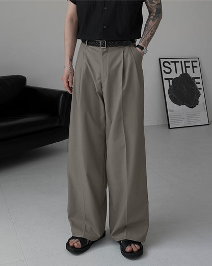 Two-Tuck Balloon Wide Slacks
