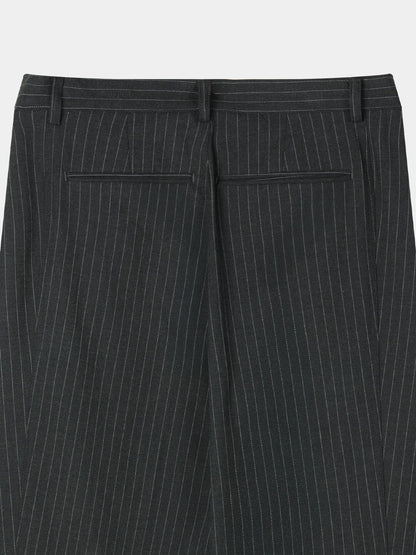 Steady Stripe Wide Pintuck Balloon Slacks