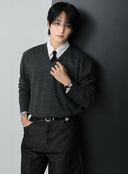 Trout Sewing V-Neck Knit