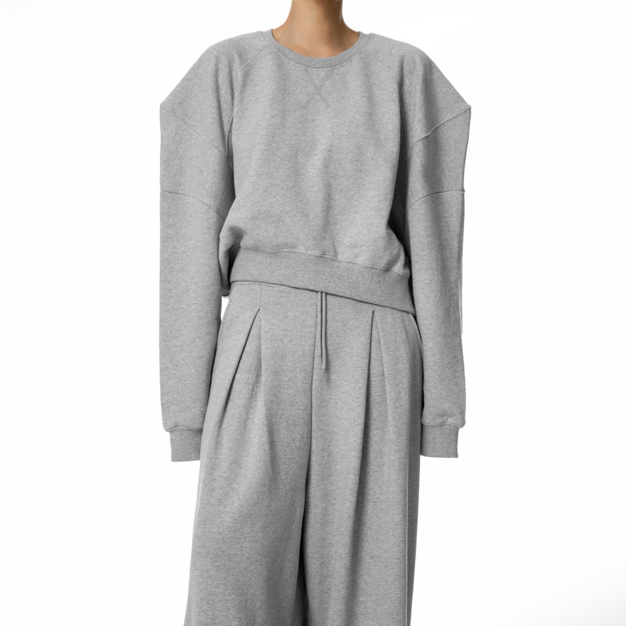 【PAPERMOON 페이퍼 문】SS / Pin - Tuck Detail Sweat Wide Pants