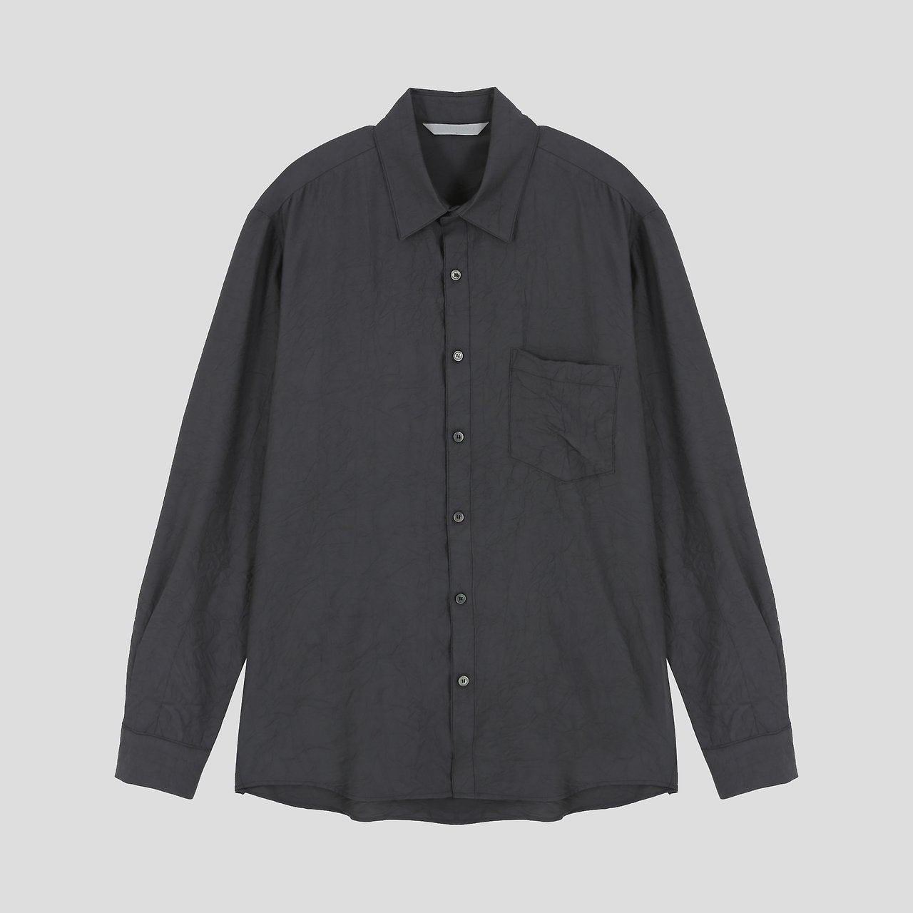 Crinkle Cozy Semi-Wide Shirt