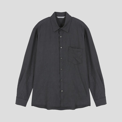 Crinkle Cozy Semi-Wide Shirt