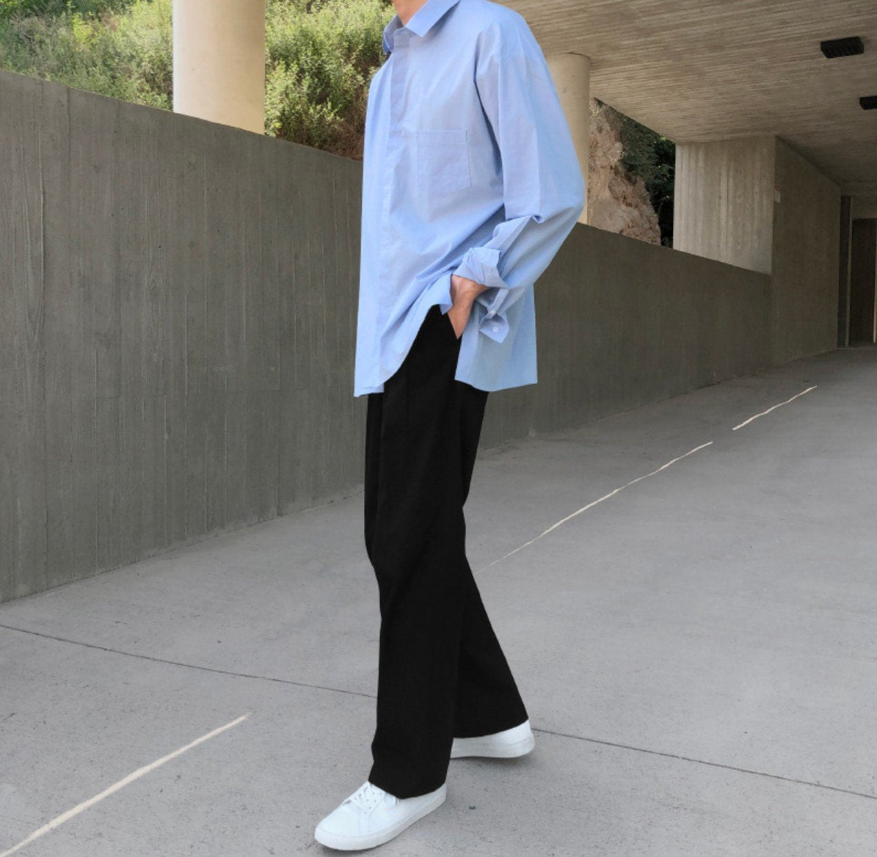 Pigment-Washed Nylon Shirt Jacket