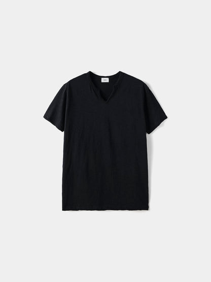 Rough Slub Skip Neck Tee