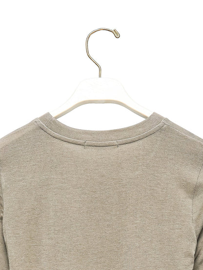 PAPERMOON ペーパームーン アンバランスヘムラインディテールスリムロングスリーブTシャツ