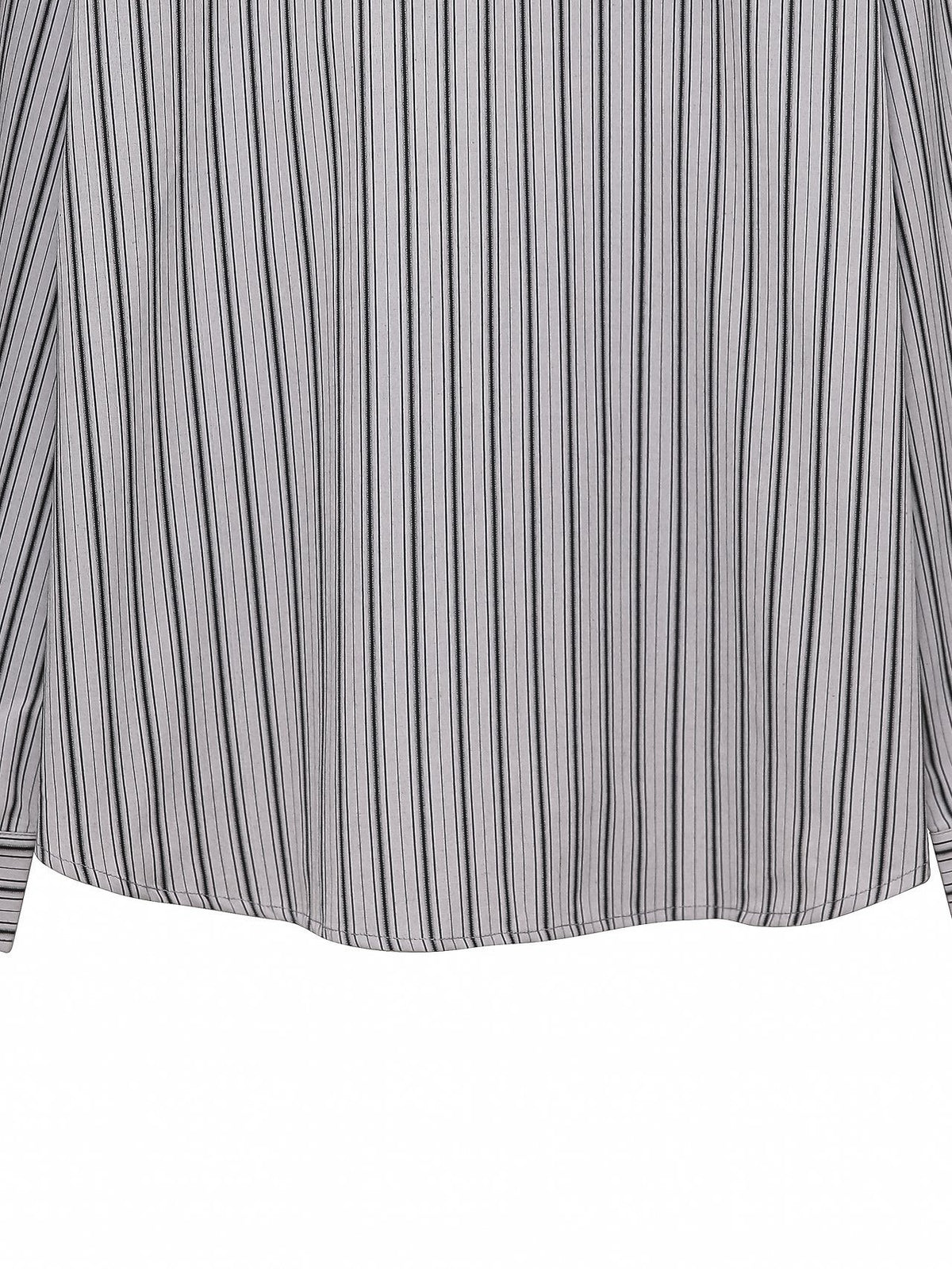 PAPERMOON Oversized Striped Pattern Pocket Button Down Shirt