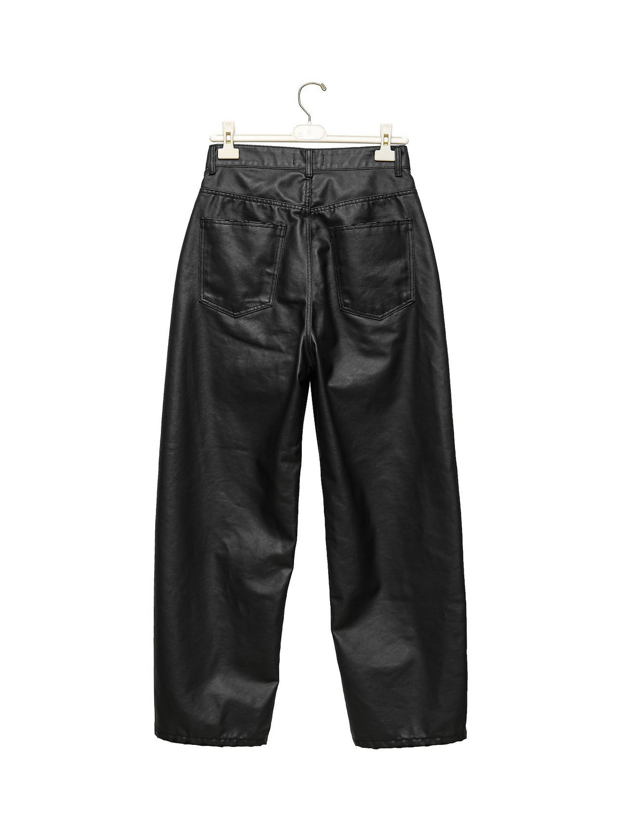 PAPERMOON Oversized Black Coated Denim Jeans